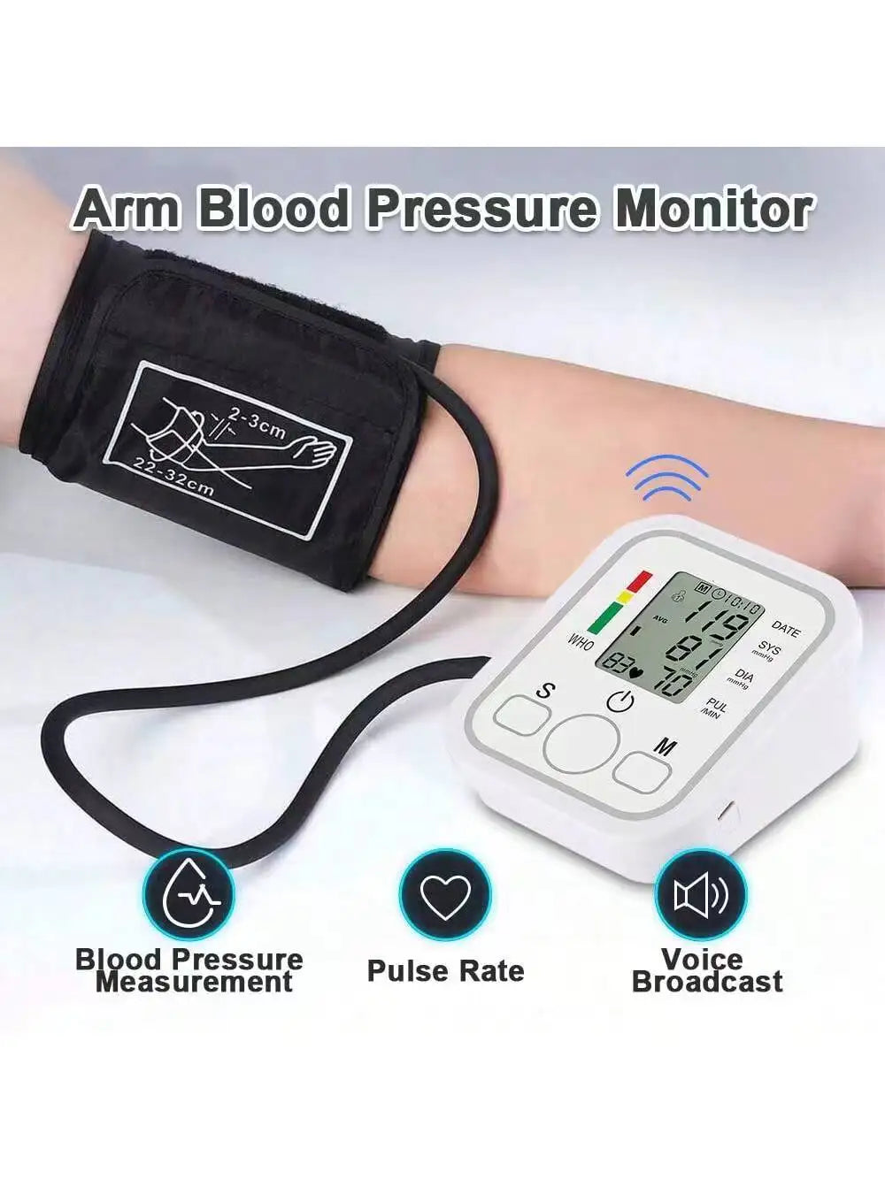 Electronic Arm High-Precision Blood Pressure Measuring Device